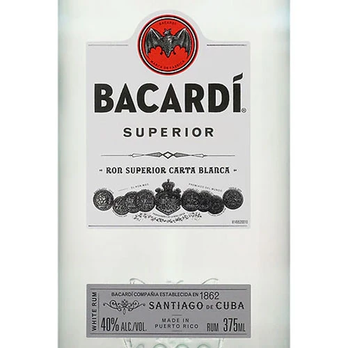 Bacardi Superior White Rum (375mL) 2 Bacardi Superior White Rum (375mL) - Image 2