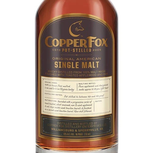 Copper Fox American Single Malt Whisky 2 Copper Fox American Single Malt Whisky - Image 2